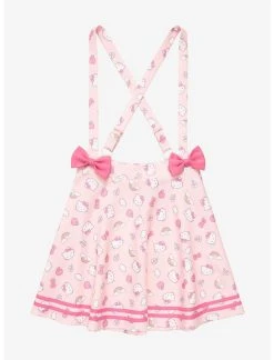 HUNIVERS Hello Kitty Puffy Bow Suspender Skirt Plus Size