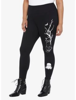 HUNIVERS Her Universe Disney Hocus Pocus Binx Tombstone Leggings Plus Size